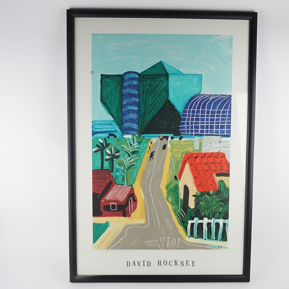 Offset Lithograph after a work titled "Handcock St, West Hollywood" by David Hockney