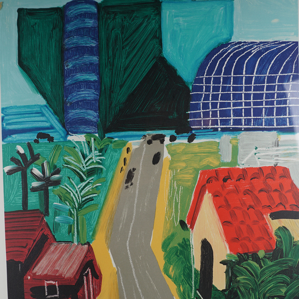 Offset Lithograph after a work titled "Handcock St, West Hollywood" by David Hockney