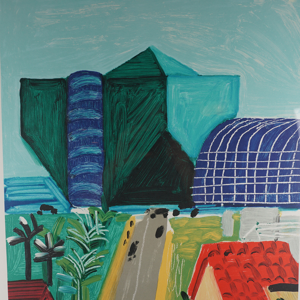 Offset Lithograph after a work titled "Handcock St, West Hollywood" by David Hockney