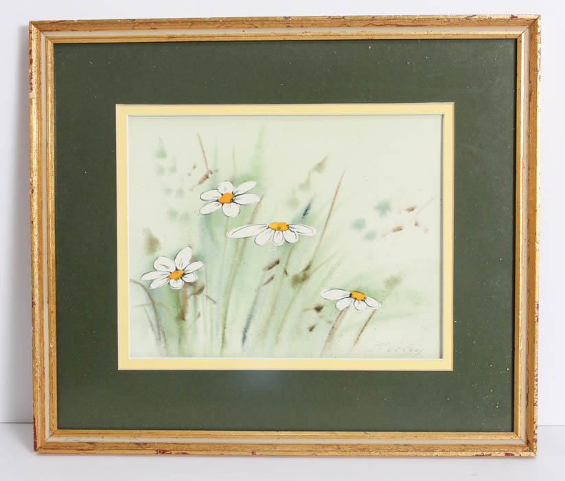 Framed Lily Flower Paintings