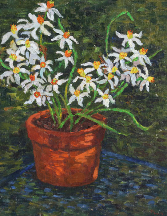 Framed Lily Flower Paintings