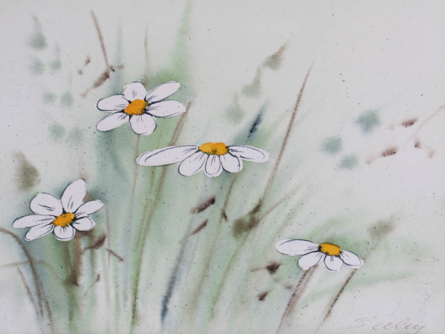 Framed Lily Flower Paintings