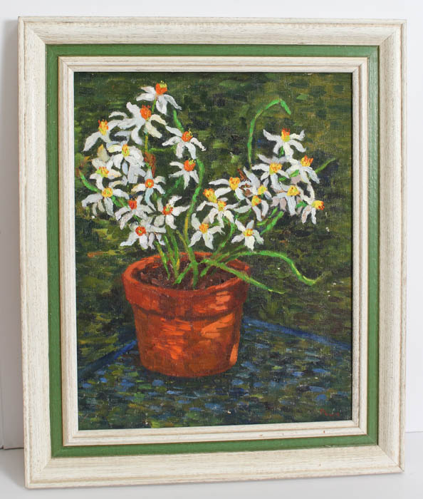 Framed Lily Flower Paintings
