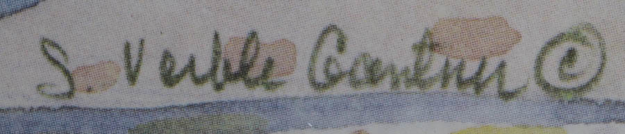 Collection of Two Photo Offset Lithographs of Watercolored Flowers