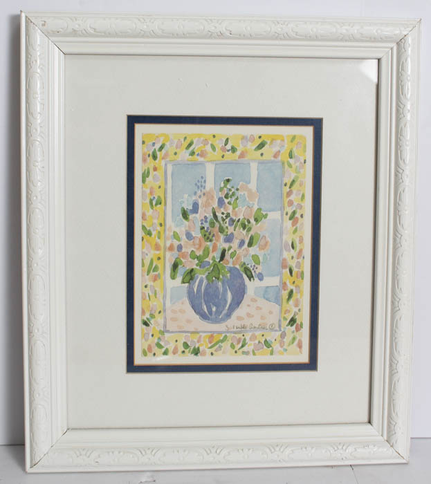 Collection of Two Photo Offset Lithographs of Watercolored Flowers