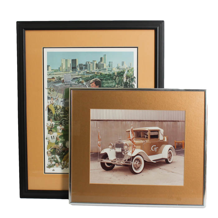 Set of Two Georgia Tech Framed Art