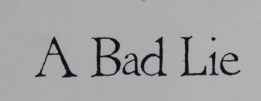 Framed Photo Offset Lithograph "A Bad Lie"