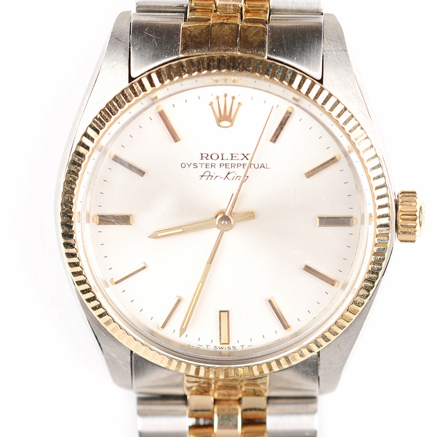 Stainless Steel and 18K Yellow Gold Oyster Perpetual Air King Rolex