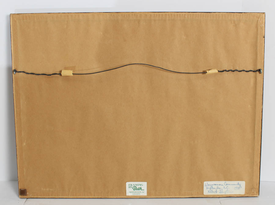 Framed Photo Offset Lithograph after "Warwoman Community Highlands, N.C." 1972 by Hubert Shuptrine