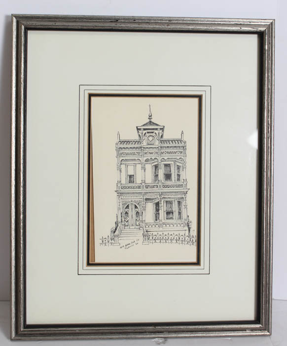 Pair of Framed Photo Offset Lithograph of Archictecture
