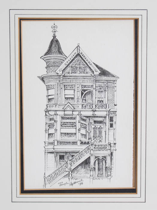 Pair of Framed Photo Offset Lithograph of Archictecture