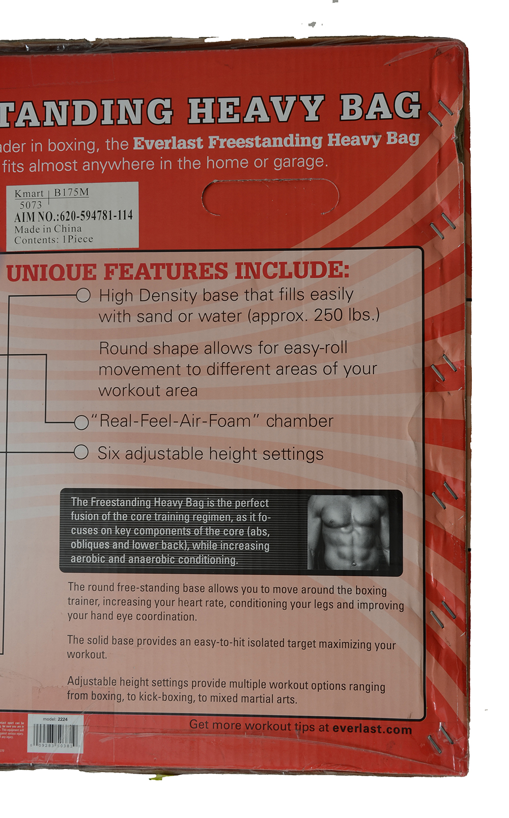 Everlast Freestanding Heavy Bag and Weight Set