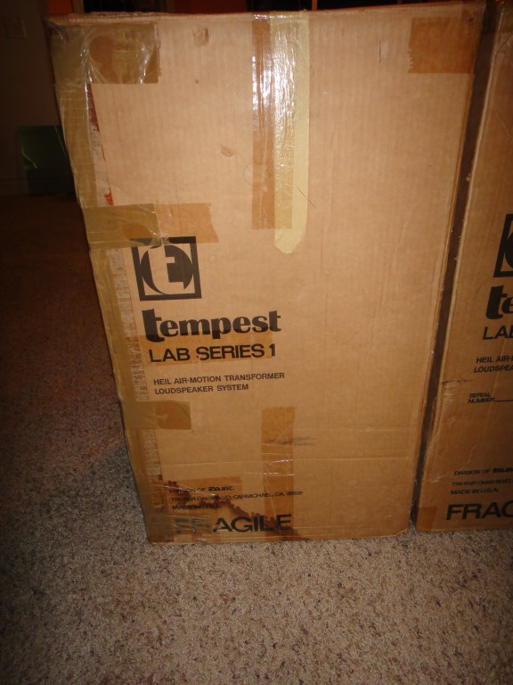 Two Tempest Lab Series Speakers in Cabinets
