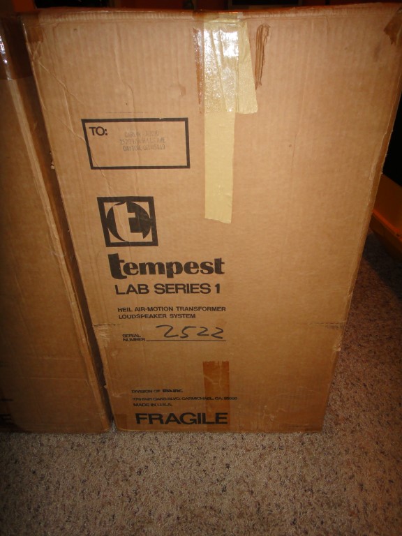 Two Tempest Lab Series Speakers in Cabinets