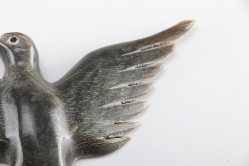 Carved Horn Bird Decoration