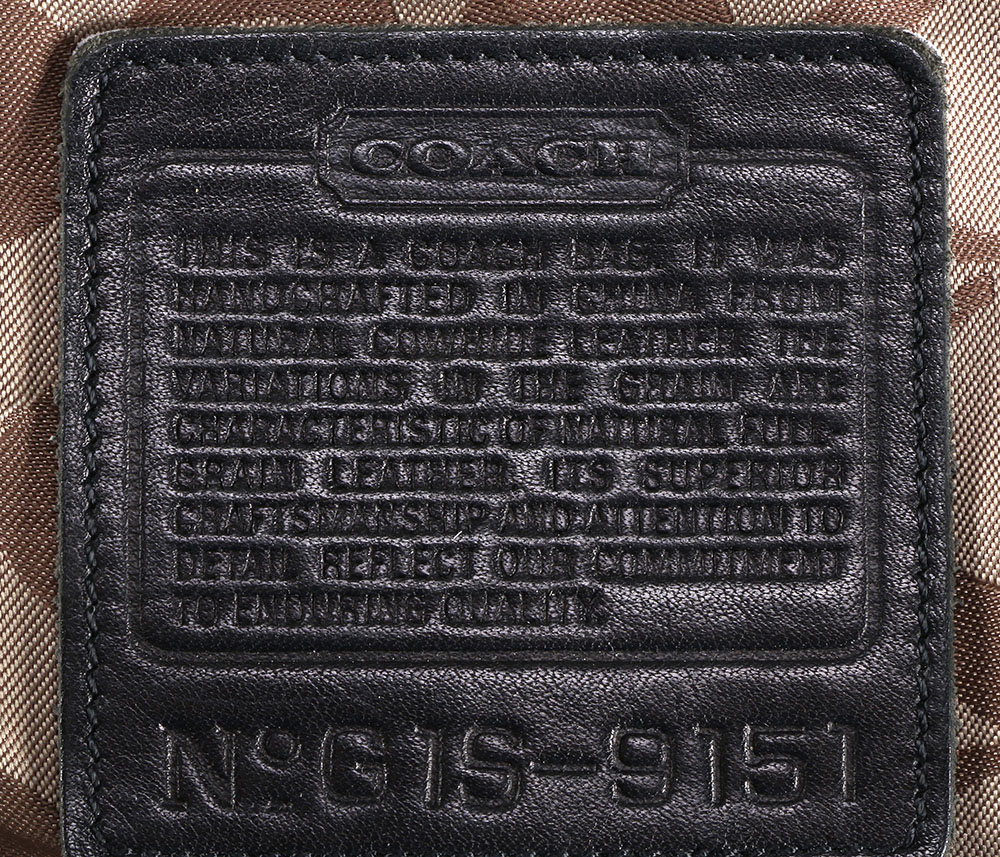 Black Leather Legacy Coach Tote