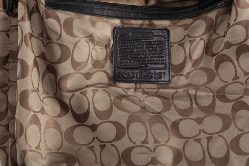 Black Leather Legacy Coach Tote