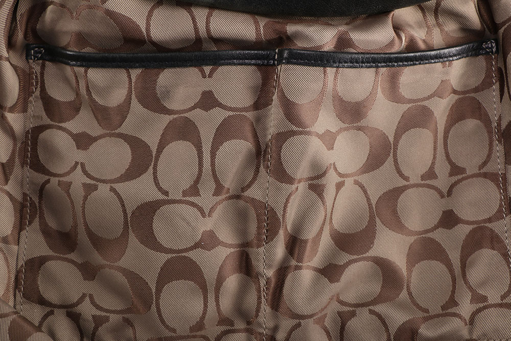 Black Leather Legacy Coach Tote