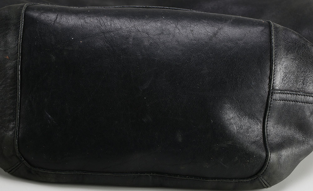 Black Leather Legacy Coach Tote