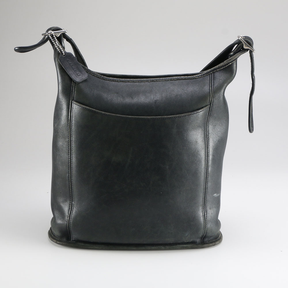 Black Leather Coach Hobo Purse