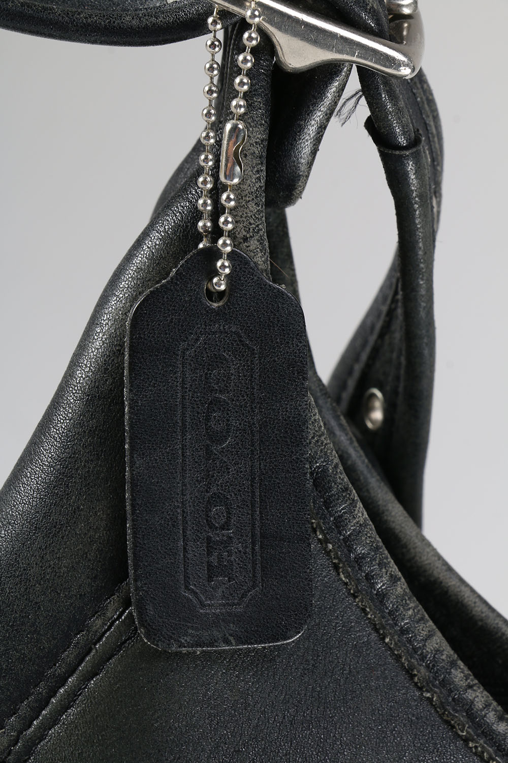 Black Leather Coach Hobo Purse