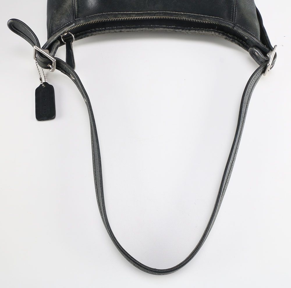 Black Leather Coach Hobo Purse