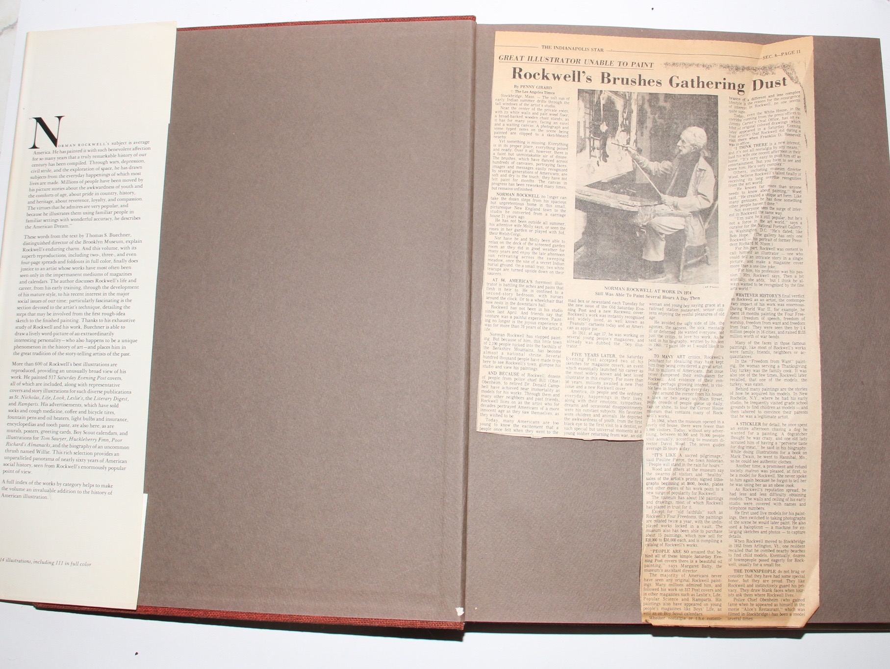 Vintage Hardcover "Norman Rockwell Artist and Illustrator" Art Book