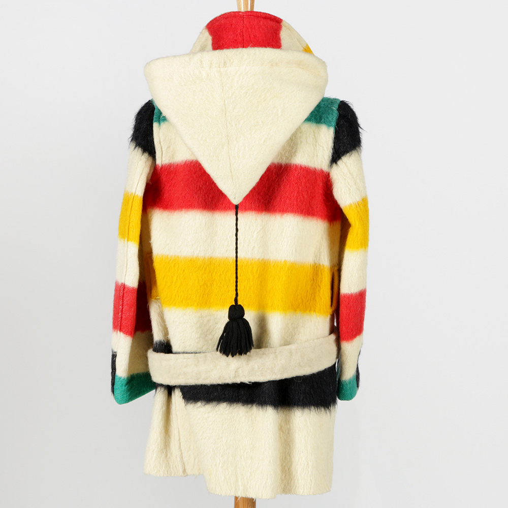 Circa 1920s Vintage Hudson's Bay Company Wool Blanket Coat