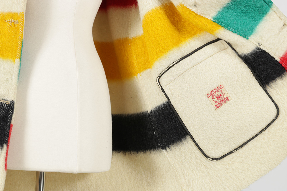 Circa 1920s Vintage Hudson's Bay Company Wool Blanket Coat