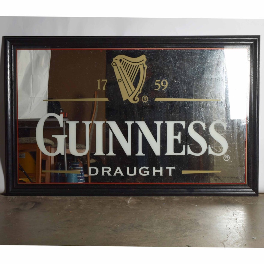 Large Guinness Advertising Bar Mirror