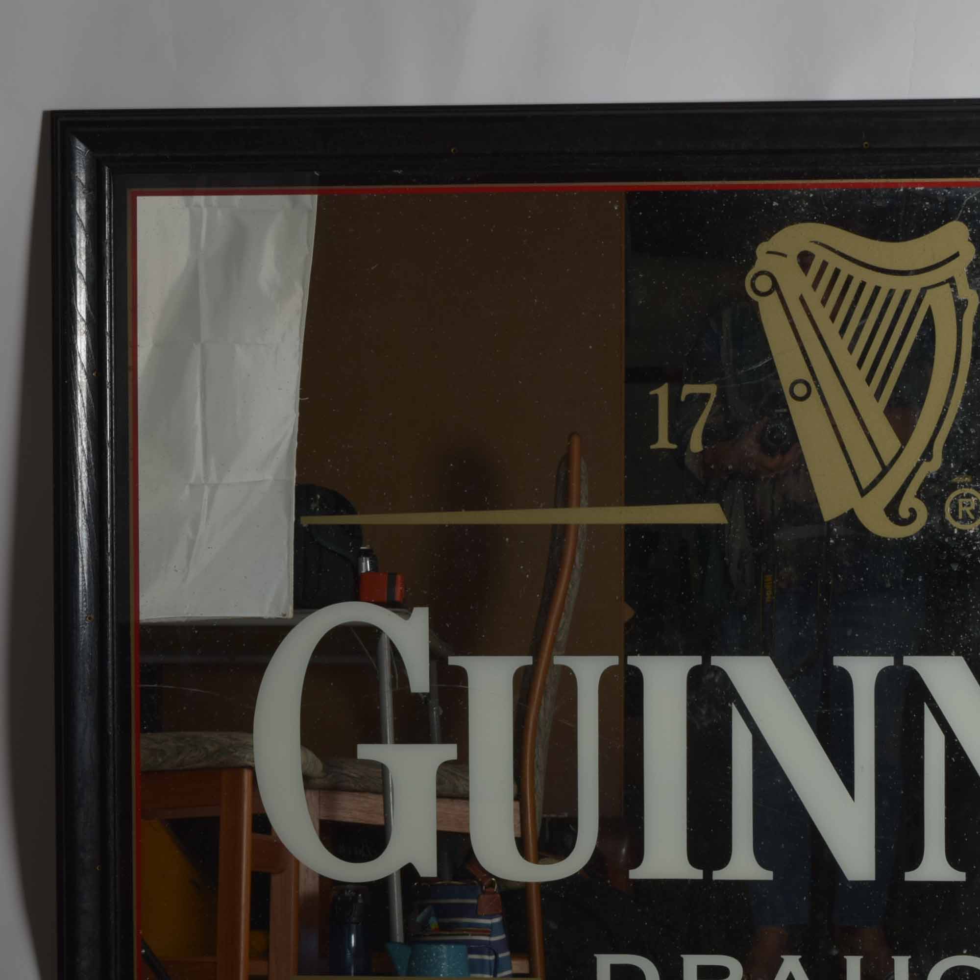 Large Guinness Advertising Bar Mirror