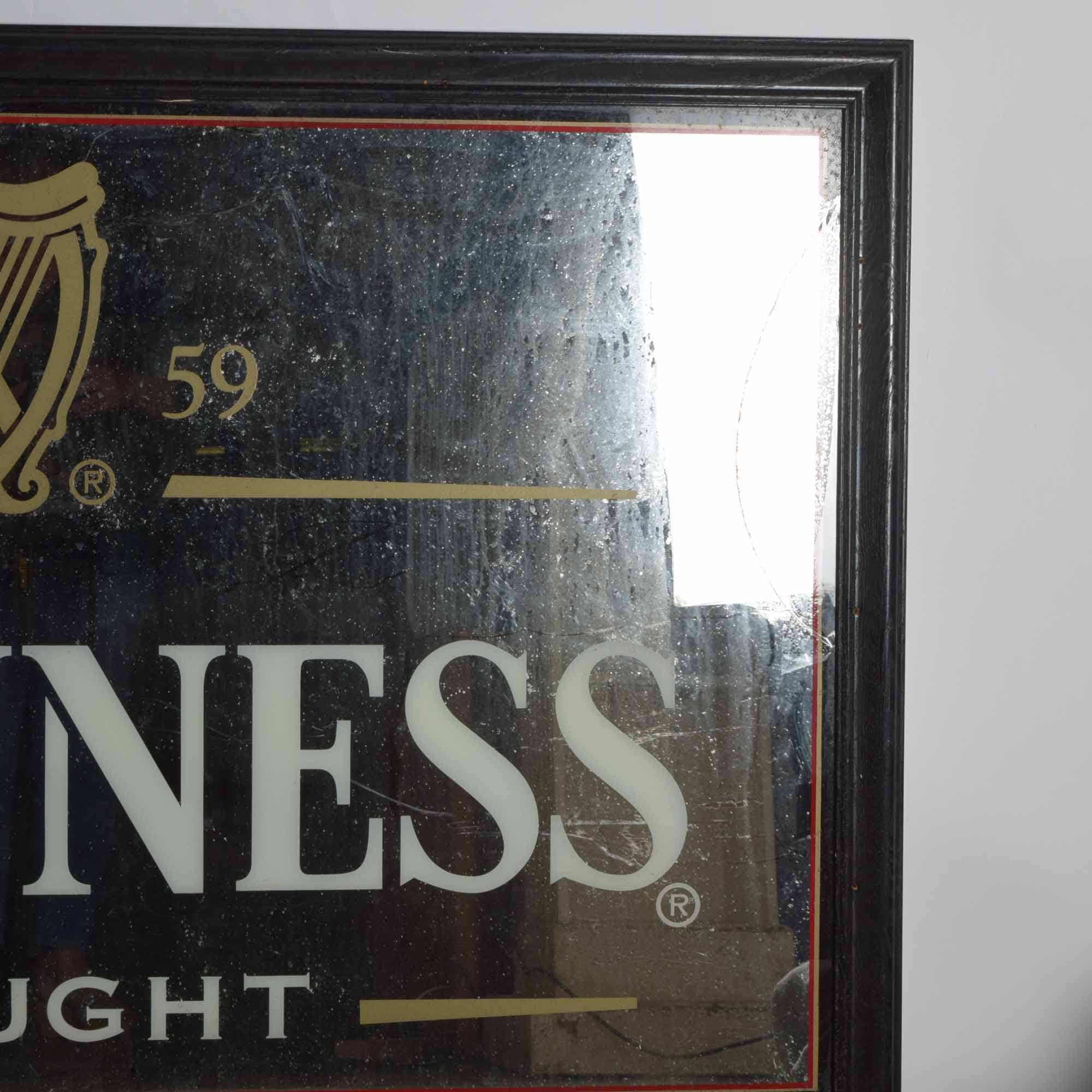 Large Guinness Advertising Bar Mirror