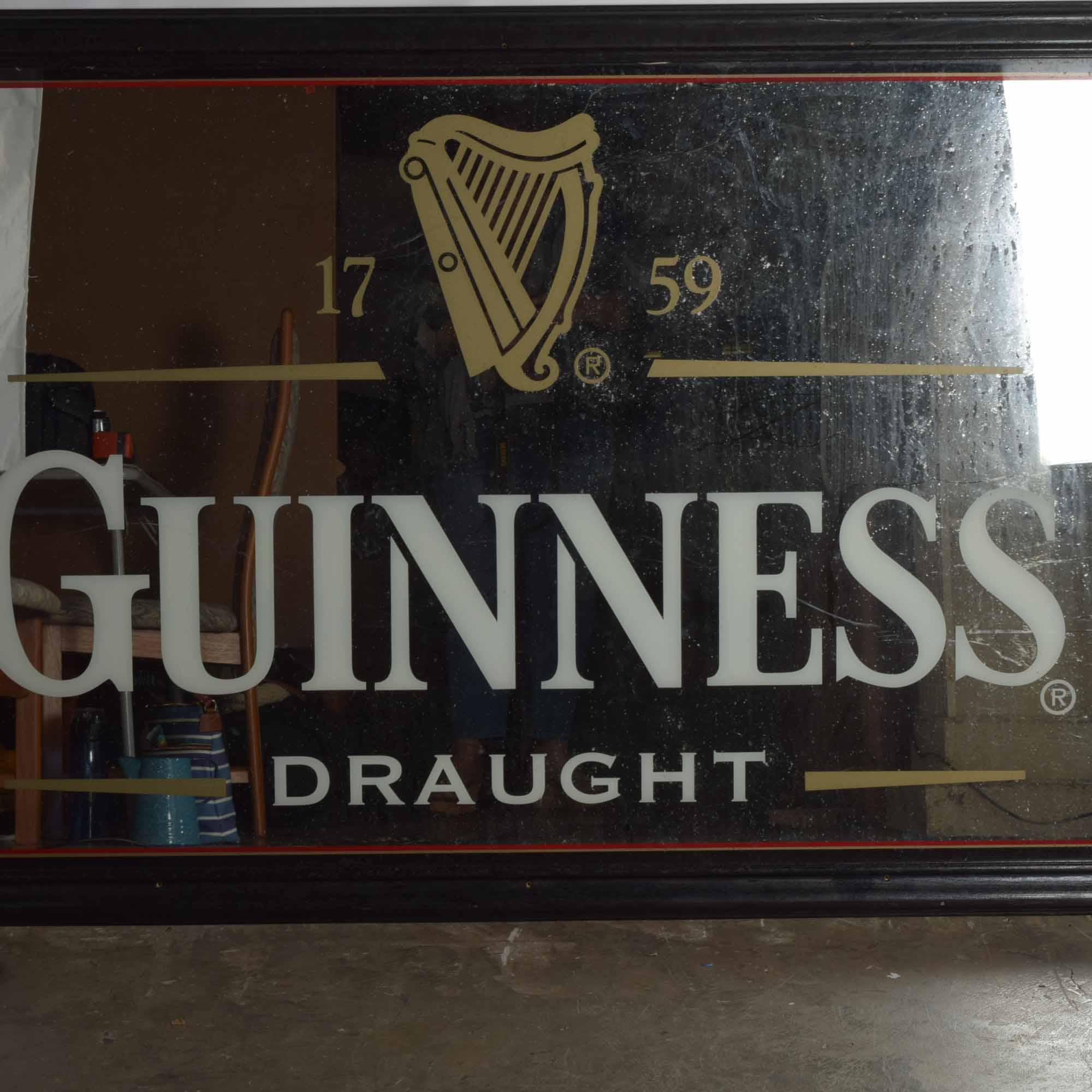 Large Guinness Advertising Bar Mirror