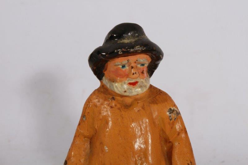 Pair Hand-Painted Cast Iron Old Salt Bookends