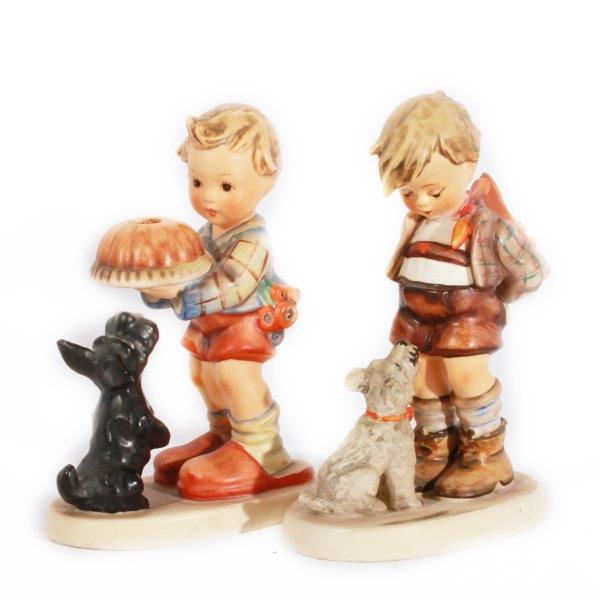 Vintage Hummel Figurines "Begging His Share" and "Not For You"