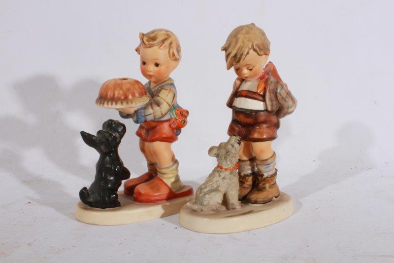 Vintage Hummel Figurines "Begging His Share" and "Not For You"