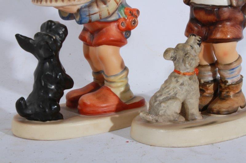 Vintage Hummel Figurines "Begging His Share" and "Not For You"