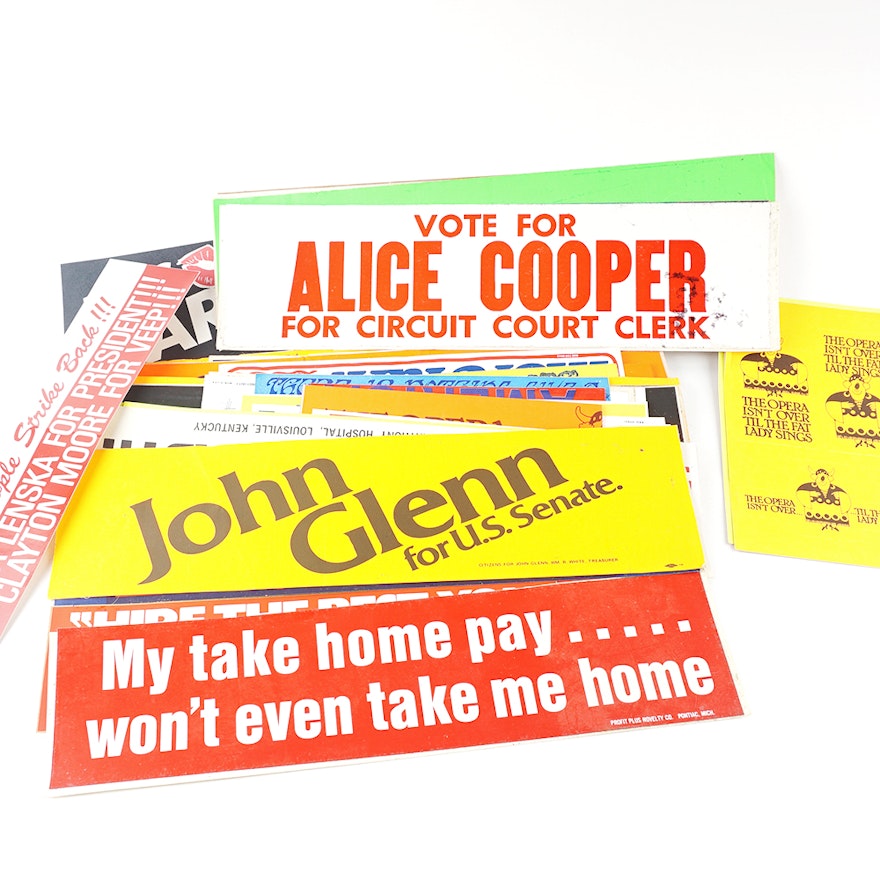 Assorted Vintage Bumper Stickers
