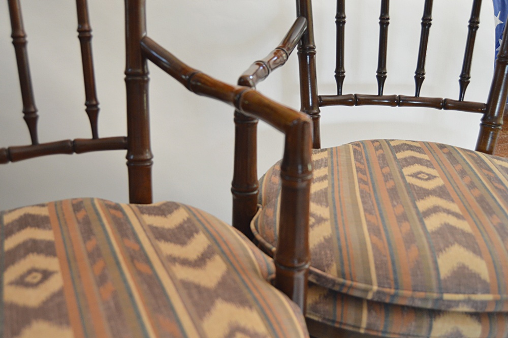 Pair of Drexel Heritage Chippendale Chinoiserie Armchairs