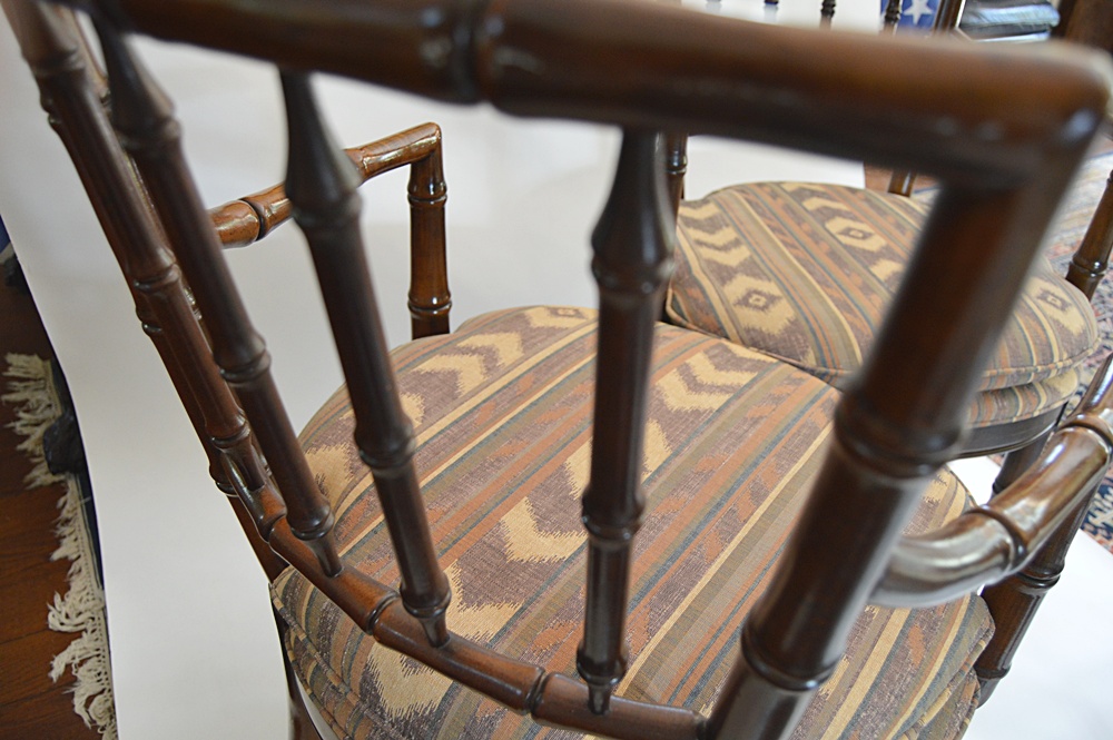 Pair of Drexel Heritage Chippendale Chinoiserie Armchairs
