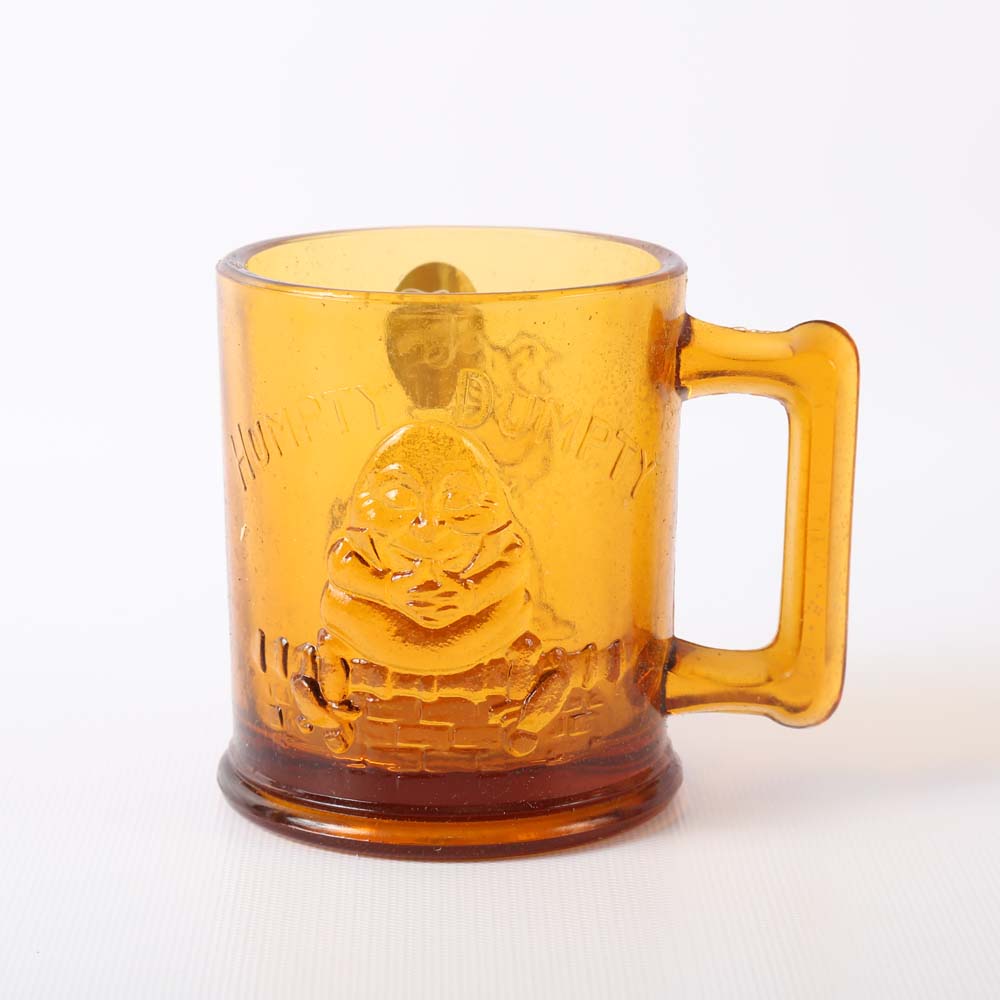 Children's Mother Goose Amber Glass Place Setting