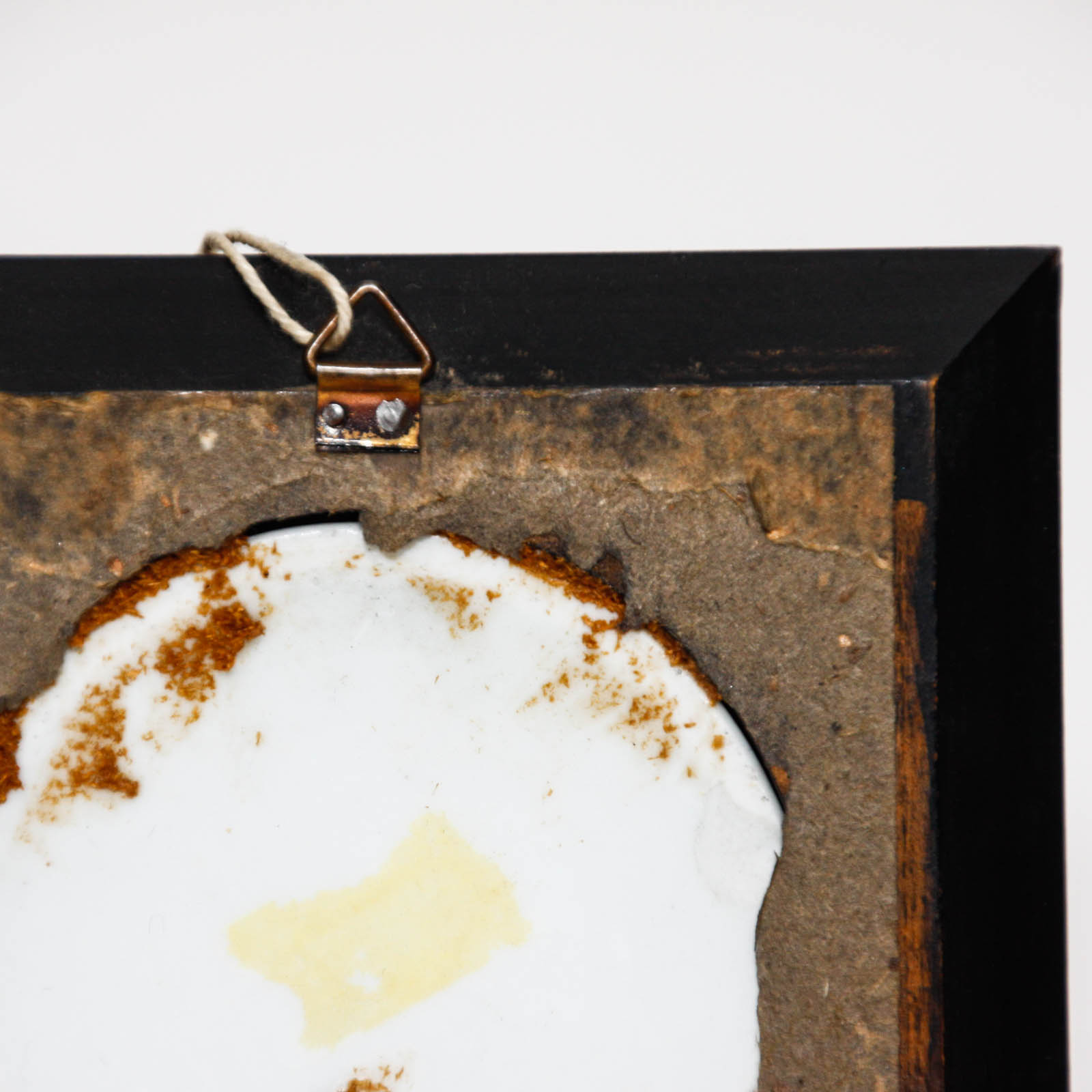 Antique Handpainted Oil on Porcelain Portrait