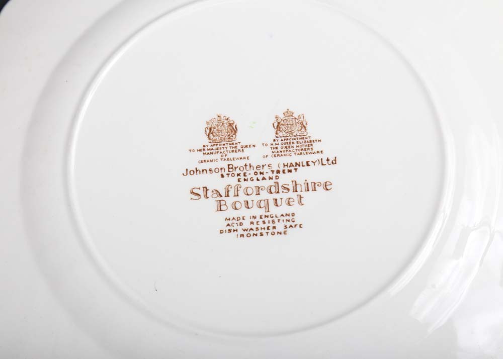 Johnson Brothers "Staffordshire Bouquet" Ironstone Dinnerware