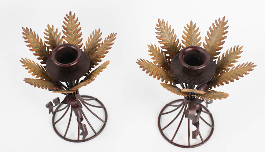 Metal Sculpture Candle Holders