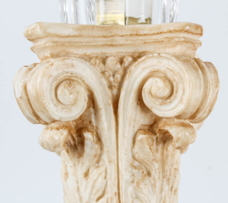 Marble and Glass Candlesticks
