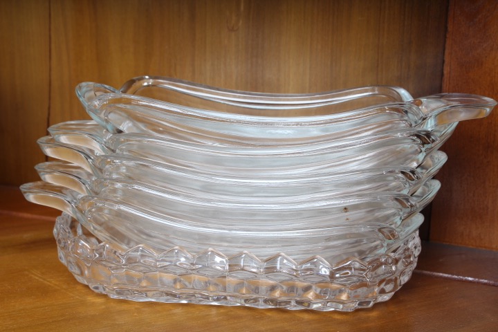 Set of Vintage Pressed Glass Goblets and More