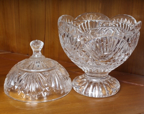 Set of Vintage Pressed Glass Goblets and More