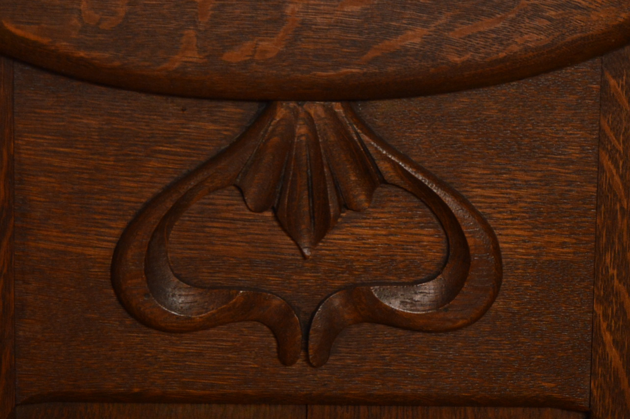 Antique Oak Hall Tree