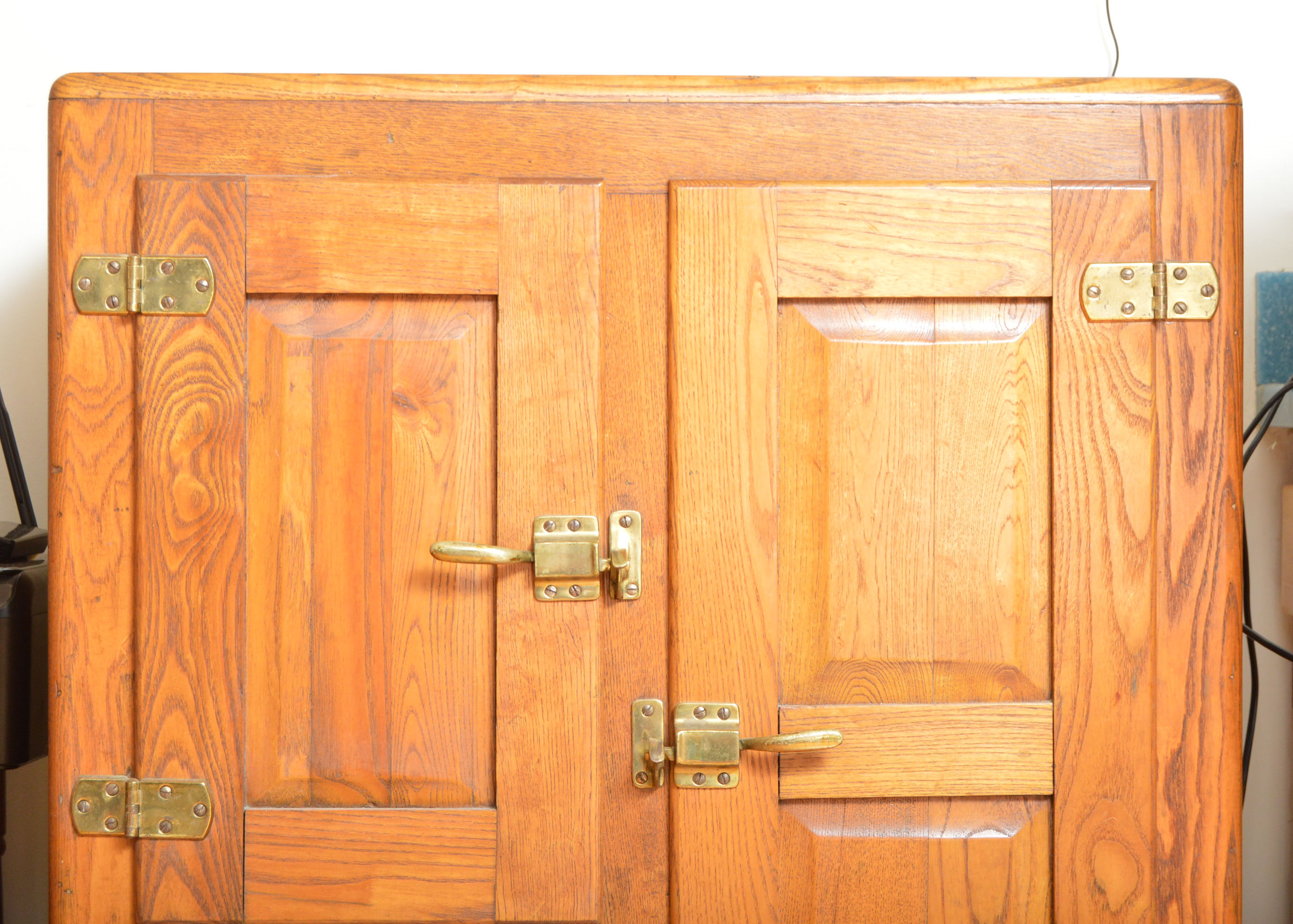 Antique Oak Belding-Hall Century Refrigerator