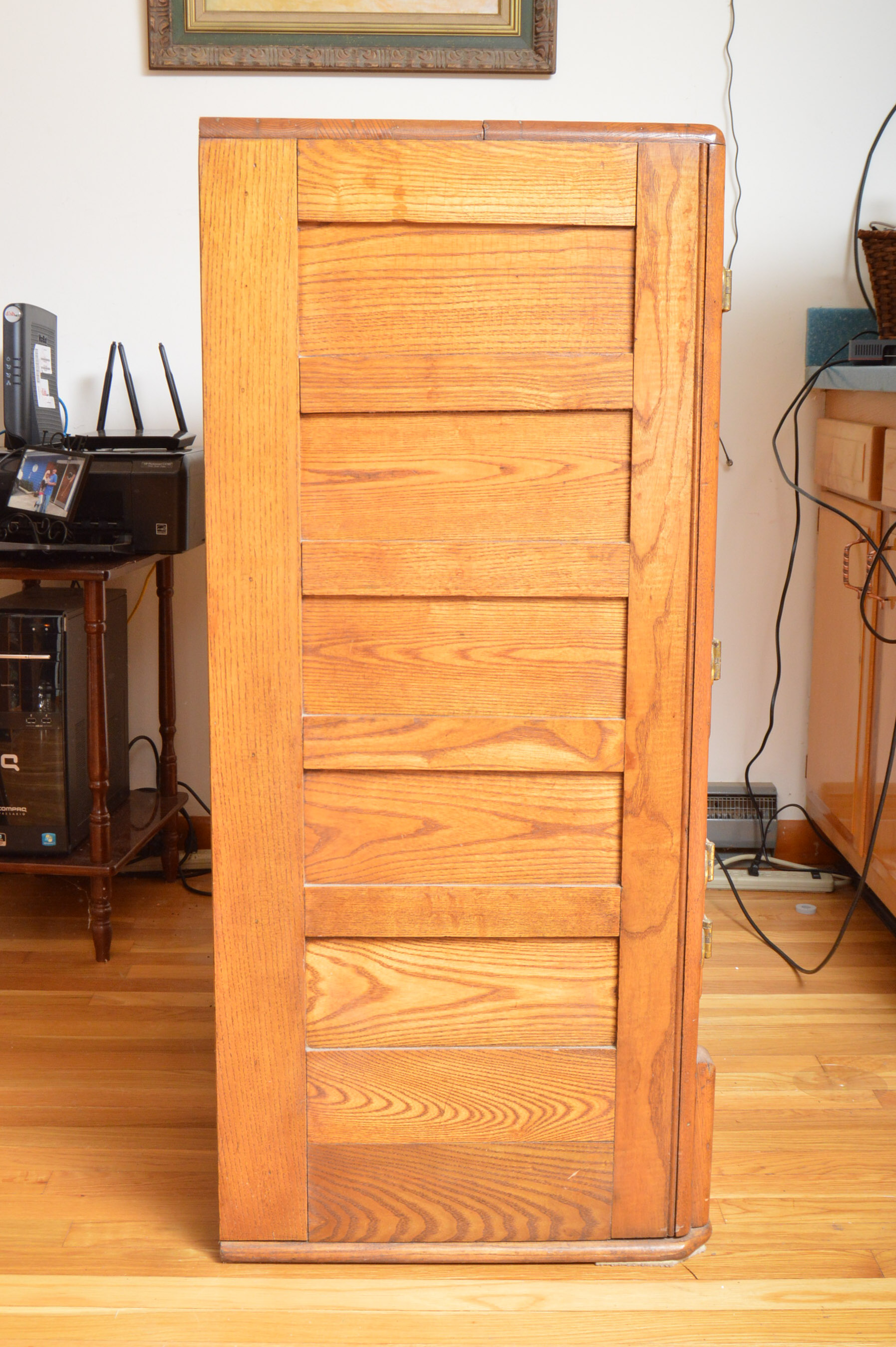 Antique Oak Belding-Hall Century Refrigerator